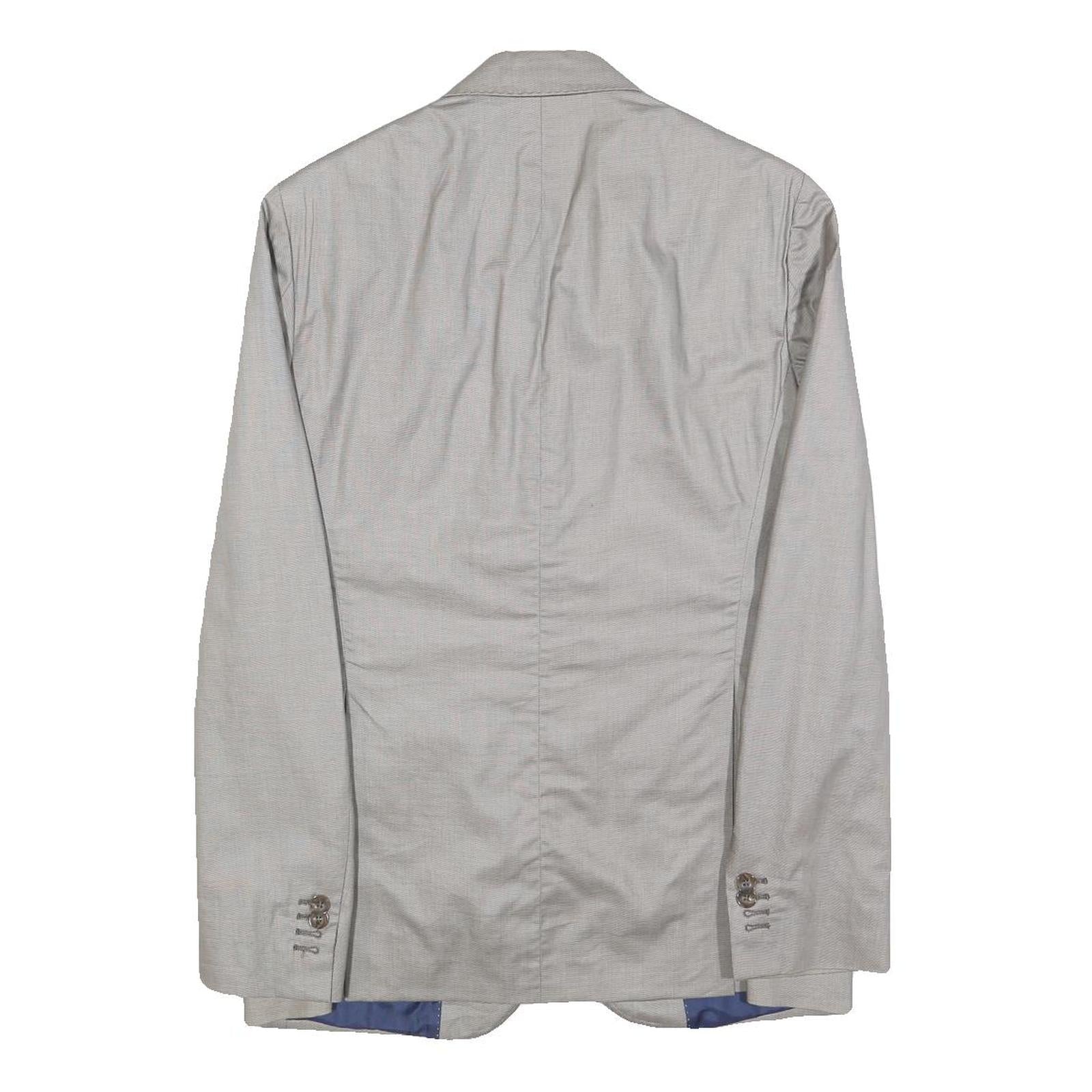 JEY COLEMAN Mens Grey Single Breasted Jacket S Woven Classic Button Closure