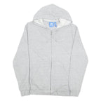 ADIDAS Mens Grey Zip Hoodie M Cotton Blend Casual Sportswear