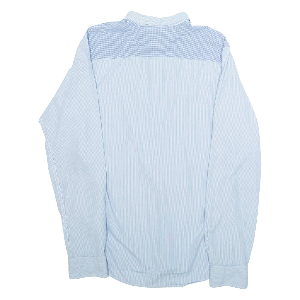 TOMMY HILFIGER Mens Shirt Blue Gingham Long Sleeve S