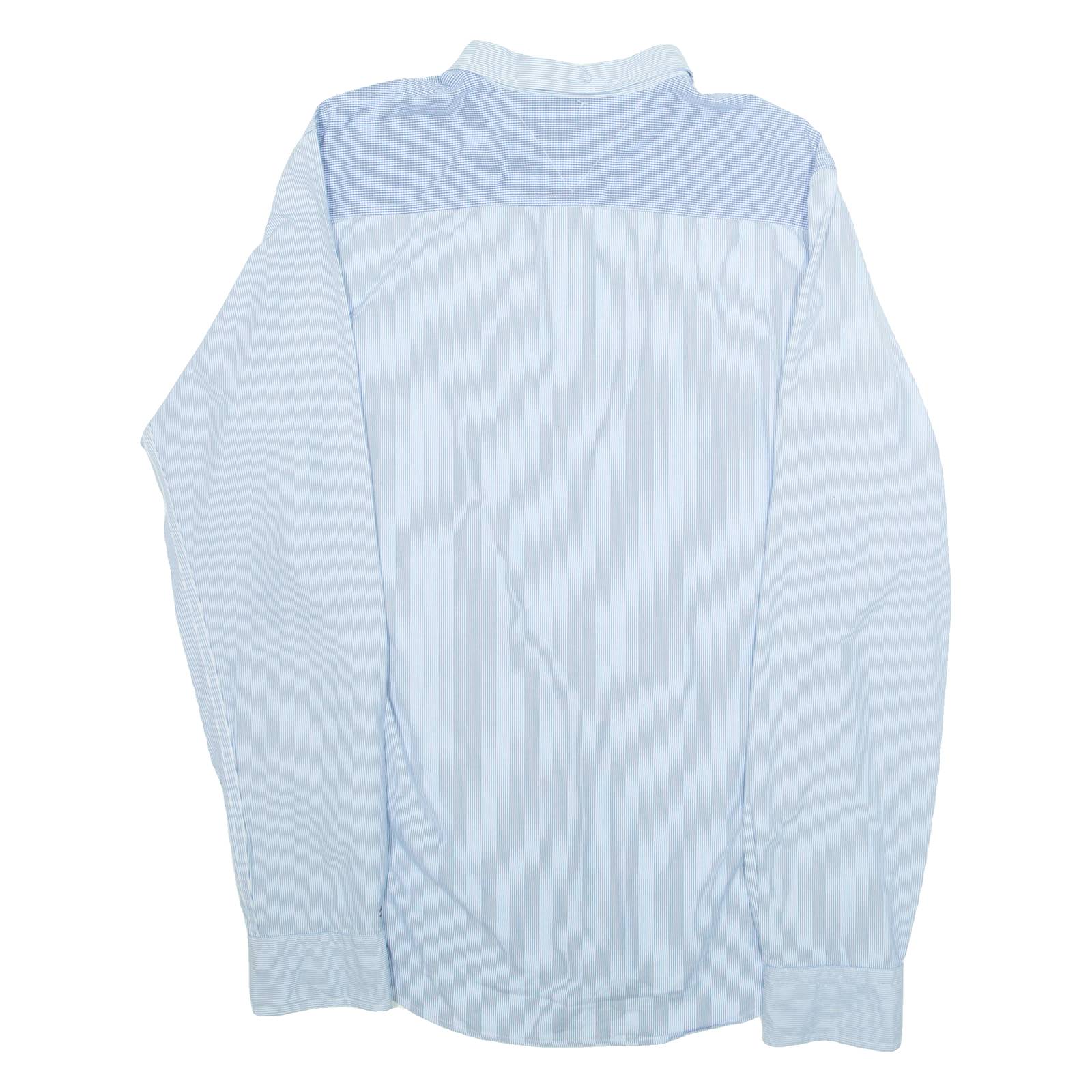 TOMMY HILFIGER Mens Shirt Blue Gingham Long Sleeve S