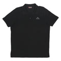 KAPPA Mens Black Polo Shirt 2XL Cotton Short Sleeve Basic Logo Embroidered