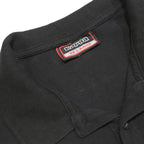 KAPPA Mens Black Polo Shirt 2XL Cotton Short Sleeve Basic Logo Embroidered