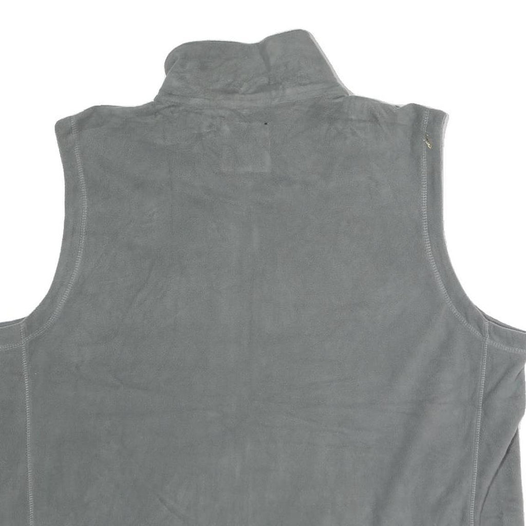 NFL Mens Grey Sleeveless Zip Jacket XL Polyester Plain Green Bay Packers Logo