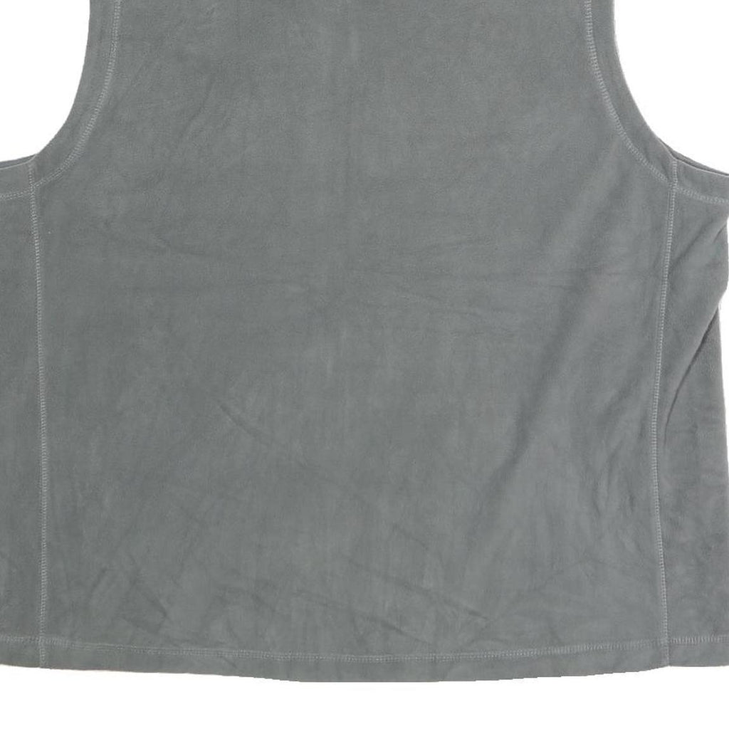 NFL Mens Grey Sleeveless Zip Jacket XL Polyester Plain Green Bay Packers Logo