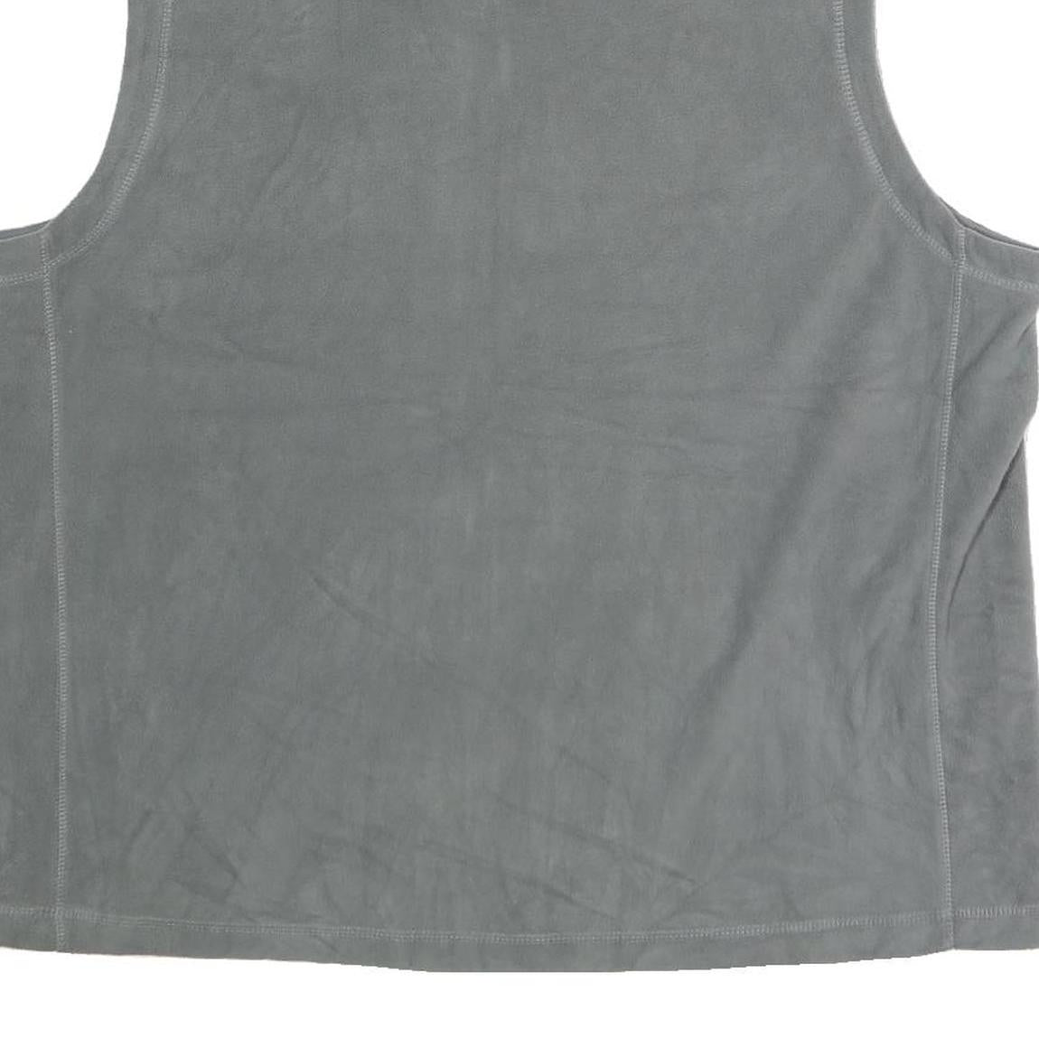 NFL Mens Grey Sleeveless Zip Jacket XL Polyester Plain Green Bay Packers Logo