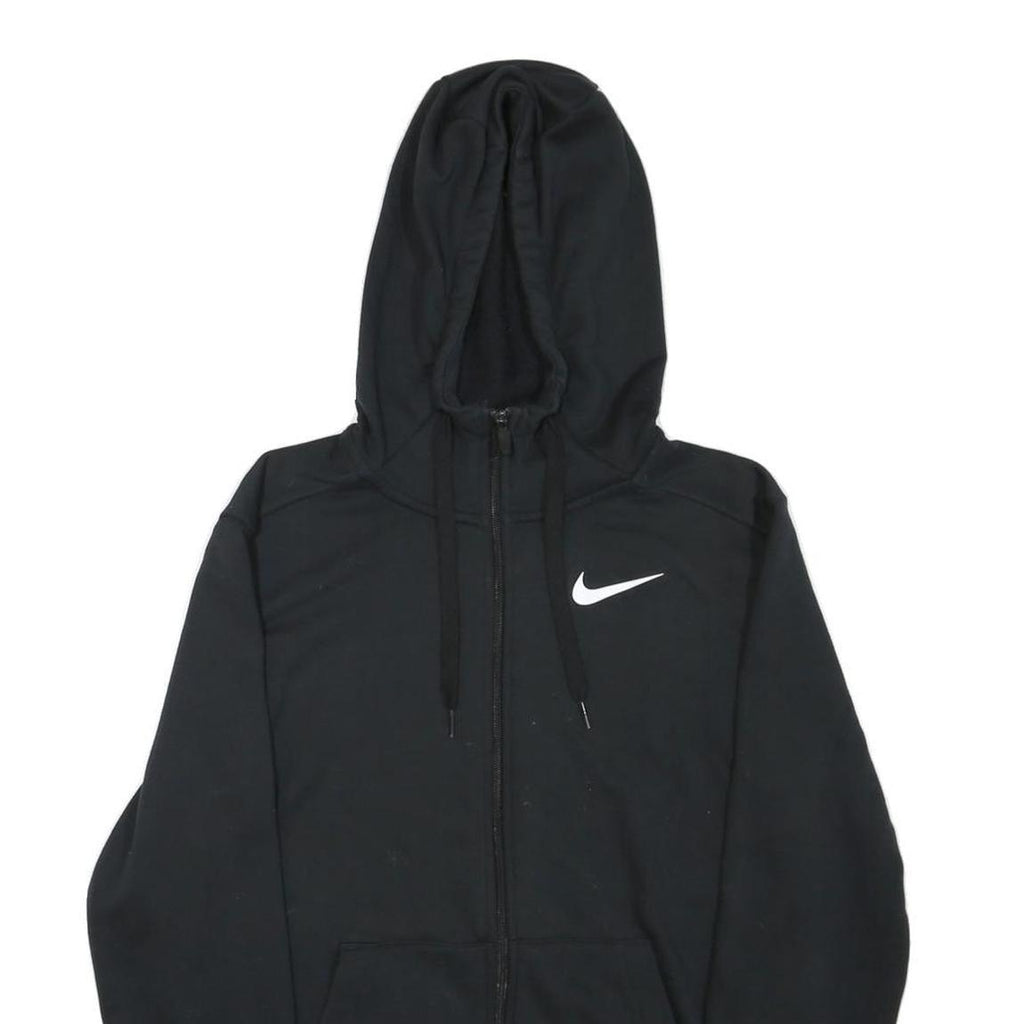 NIKE Mens Black Hoodie S Cotton Blend Full Zip Sportswear Casual