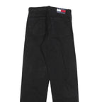 TOMMY HILFIGER Mens Jeans Black Regular Straight Denim W32 L34 Classic Button