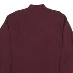 NETTELSTROTH Mens Maroon Shirt L Long Sleeve Casual Button Up Relaxed Fit