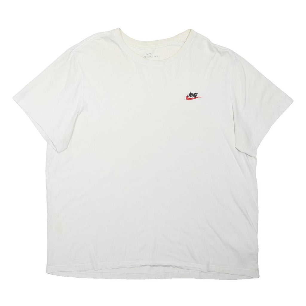 NIKE Mens White Casual T-Shirt XL Short Sleeve Crew Neck Branded Cotton Blend