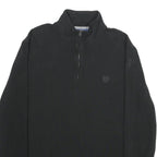 CHAPS Mens Black 1/4 Zip Sweatshirt M Cotton Blend Casual Pullover