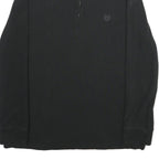CHAPS Mens Black 1/4 Zip Sweatshirt M Cotton Blend Casual Pullover