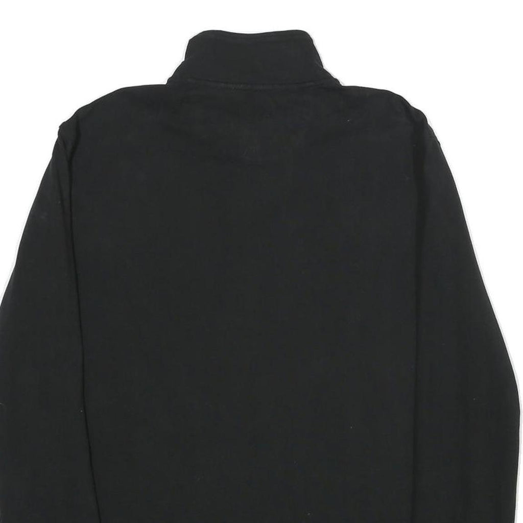CHAPS Mens Black 1/4 Zip Sweatshirt M Cotton Blend Casual Pullover