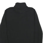 CHAPS Mens Black 1/4 Zip Sweatshirt M Cotton Blend Casual Pullover