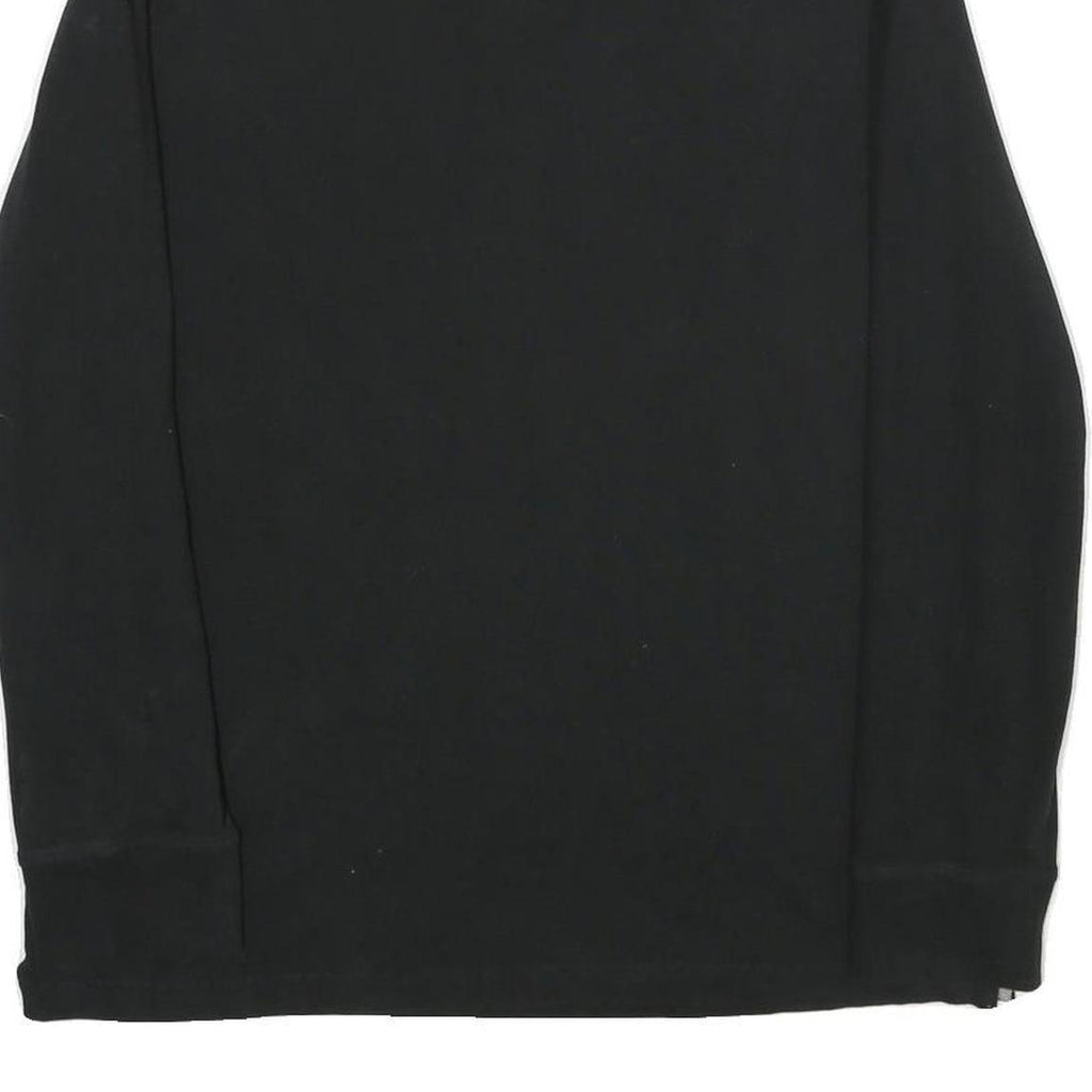 CHAPS Mens Black 1/4 Zip Sweatshirt M Cotton Blend Casual Pullover