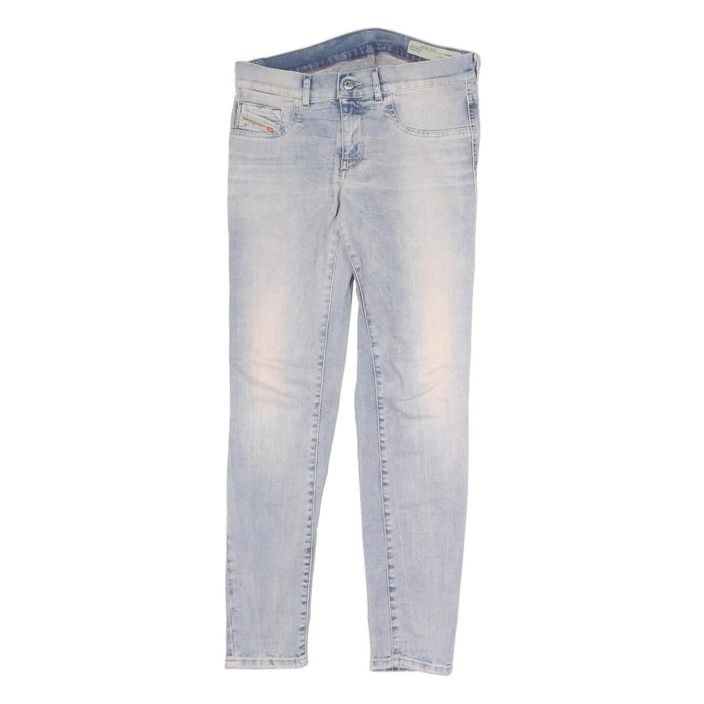 DIESEL Womens Slim Light Blue Denim Jeans W30 L27 Stylish Zip Closure