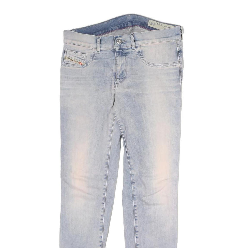 DIESEL Womens Slim Light Blue Denim Jeans W30 L27 Stylish Zip Closure