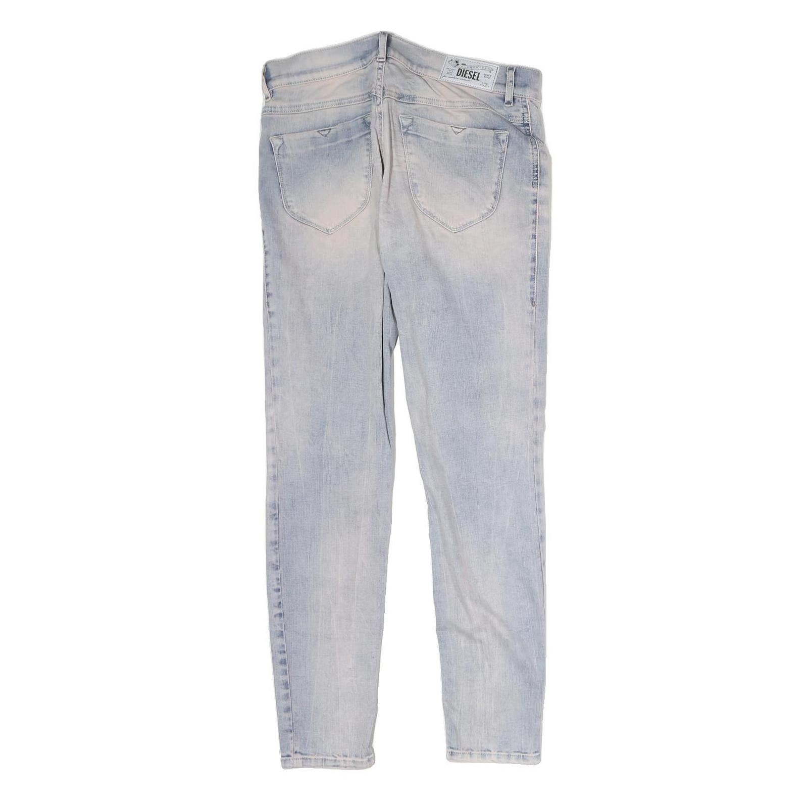 DIESEL Womens Slim Light Blue Denim Jeans W30 L27 Stylish Zip Closure