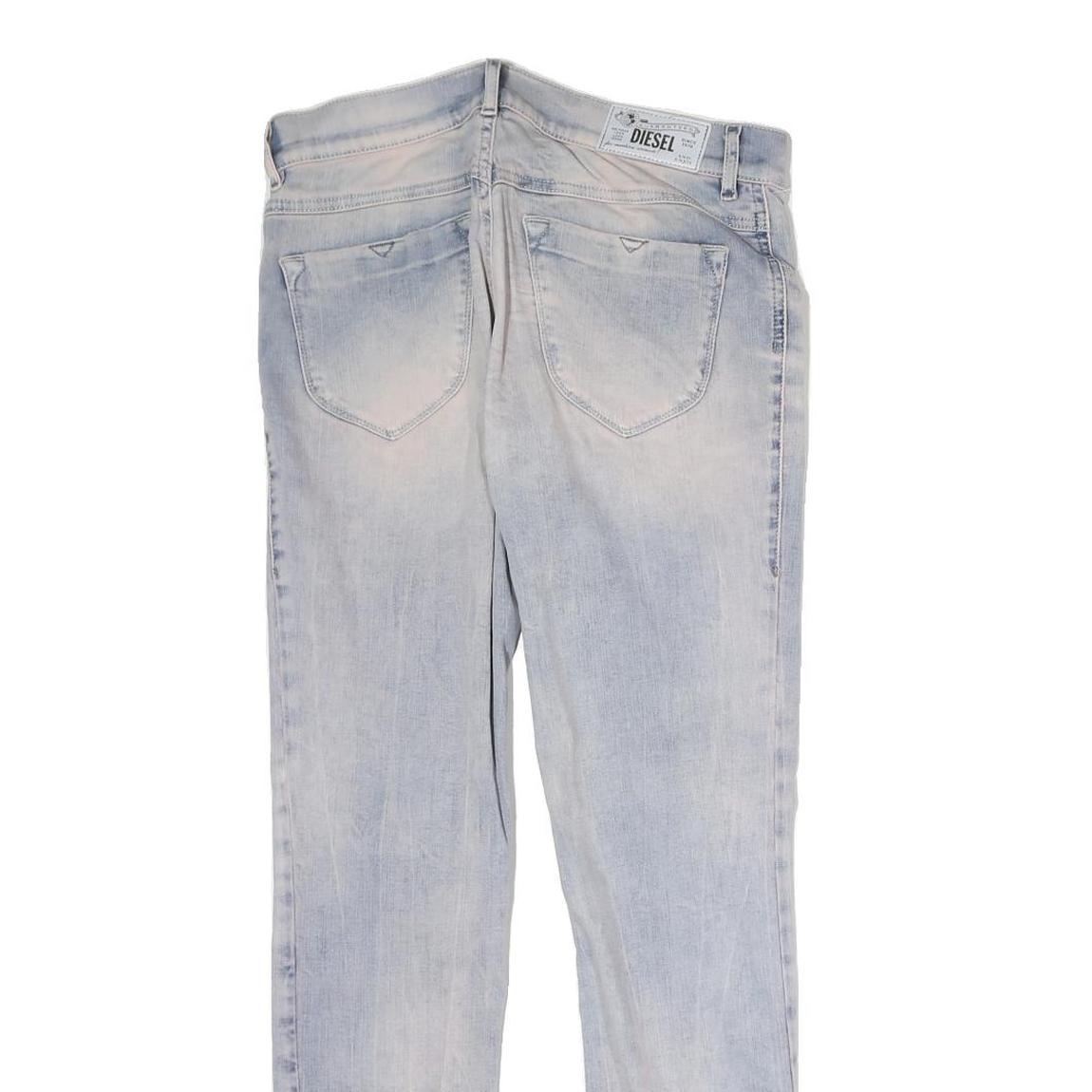 DIESEL Womens Slim Light Blue Denim Jeans W30 L27 Stylish Zip Closure