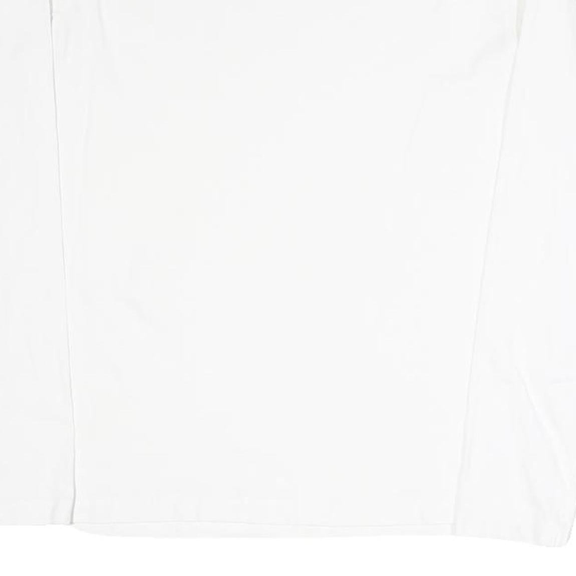 MANGO Womens White Plain Long Sleeve Crew Neck T-Shirt XL Cotton Blend