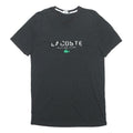 LACOSTE Mens Black Sailing Club Graphic T-Shirt M Short Sleeve Crew Neck Casual