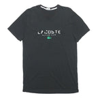 LACOSTE Mens Black Sailing Club Graphic T-Shirt M Short Sleeve Crew Neck Casual