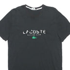LACOSTE Mens Black Sailing Club Graphic T-Shirt M Short Sleeve Crew Neck Casual