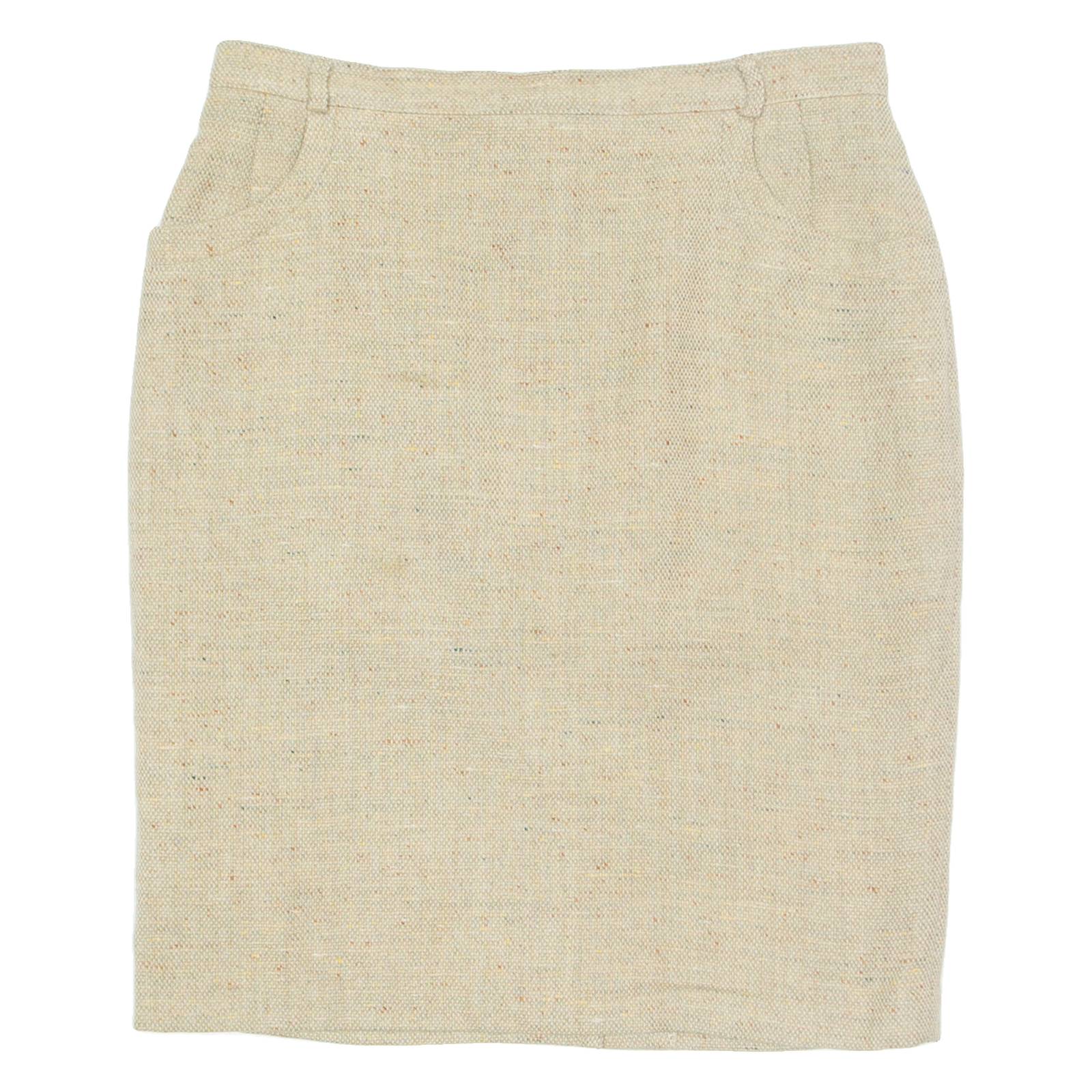 BURTON Womens Straight Skirt Beige Knee Length Wool M