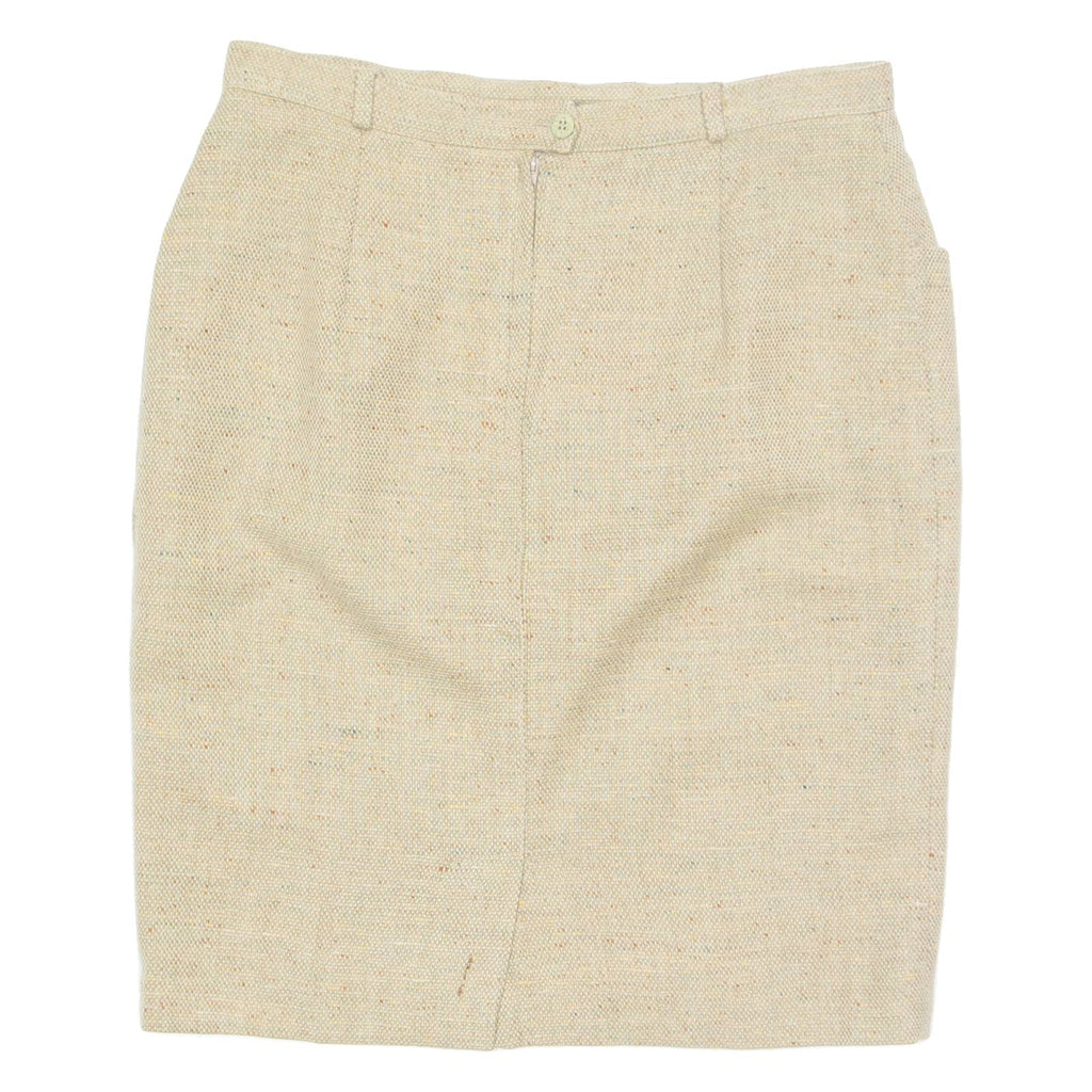 BURTON Womens Straight Skirt Beige Knee Length Wool M