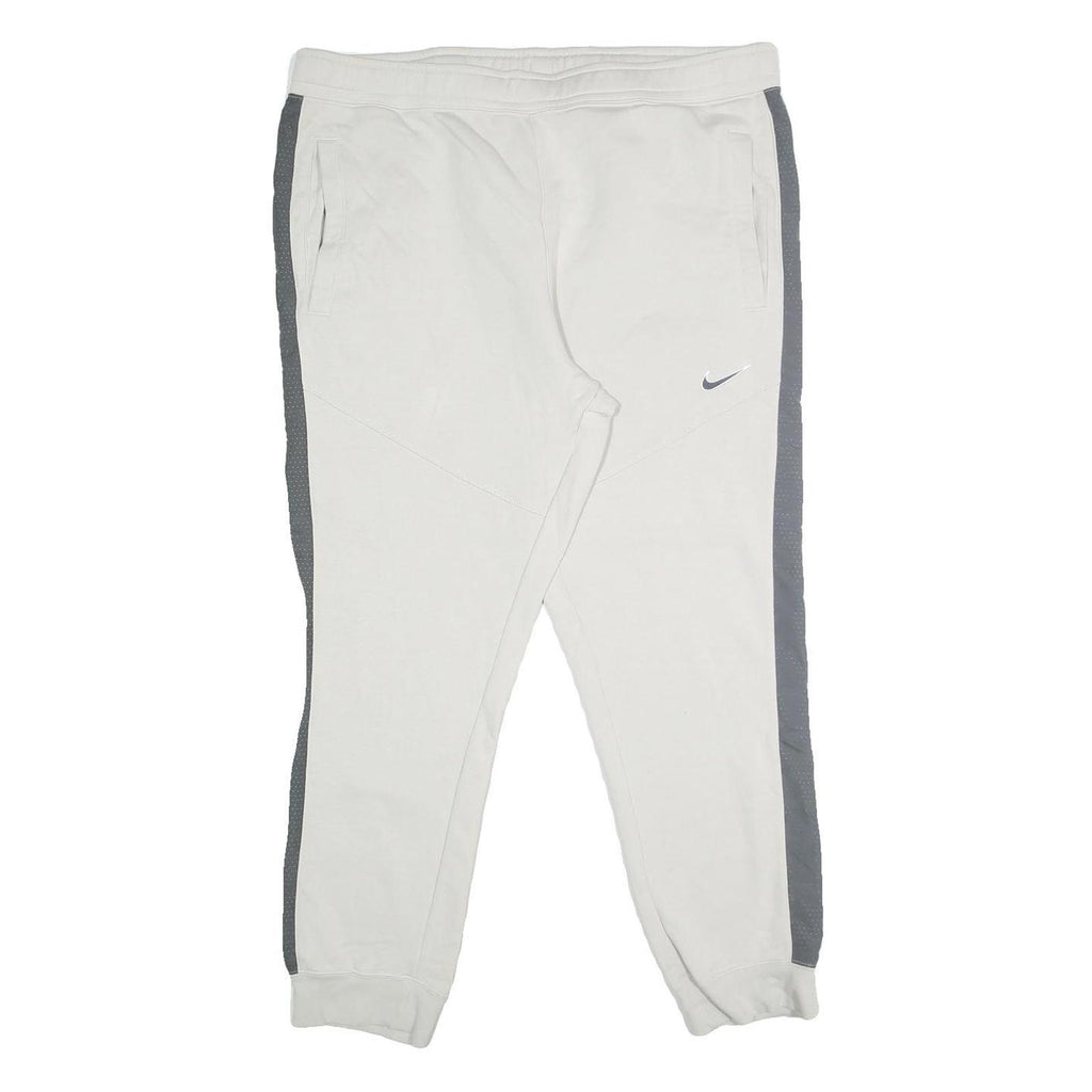 NIKE Mens Joggers White & Grey Slim Tapered 2XL W40 L29 Sportswear