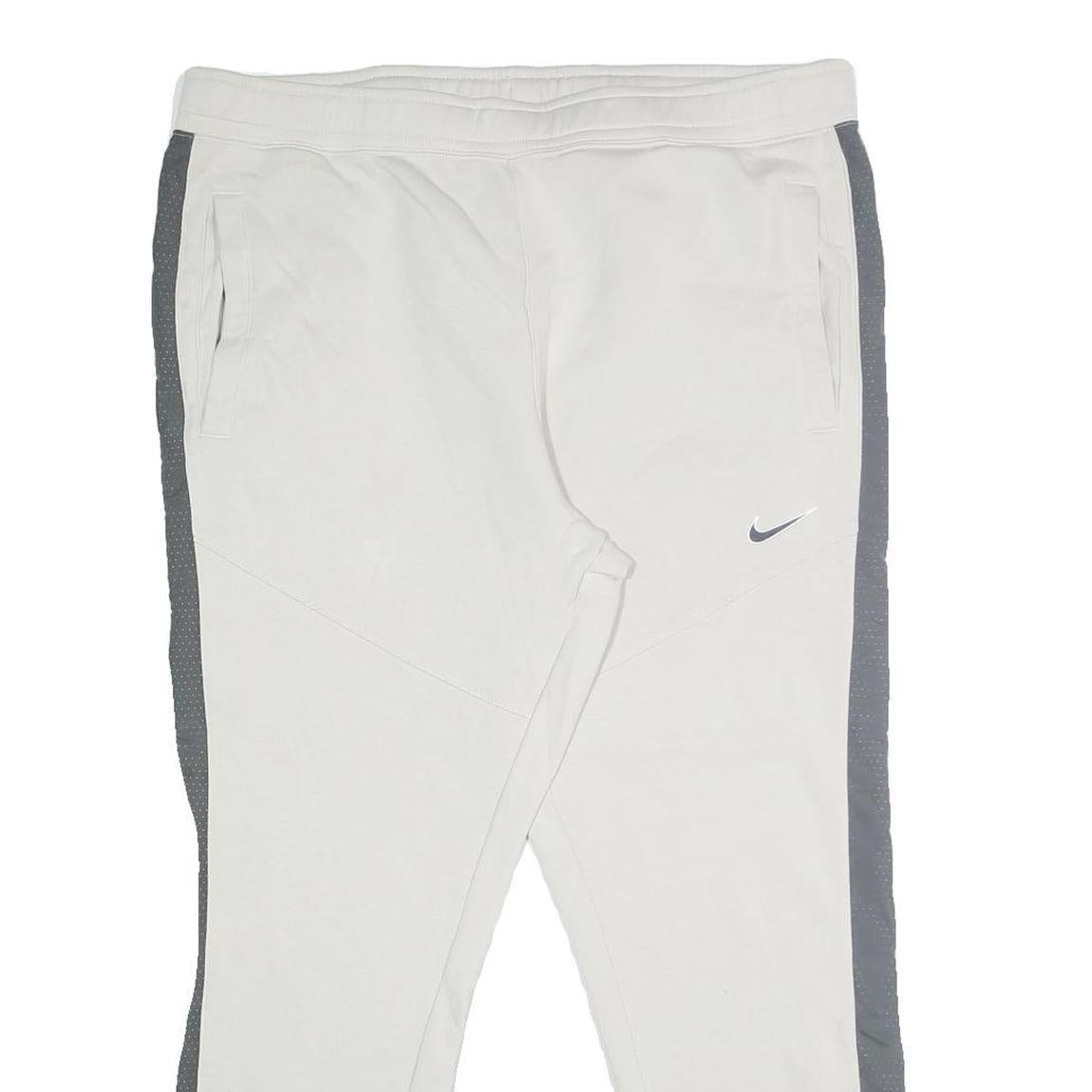 NIKE Mens Joggers White & Grey Slim Tapered 2XL W40 L29 Sportswear