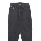 KARL KANI Womens Relaxed Black Denim Medium W31 L30 Logo Pocket Jeans