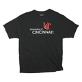 CHAMPION Mens Black University Of Cincinnati Graphic T-Shirt XL Short Sleeve