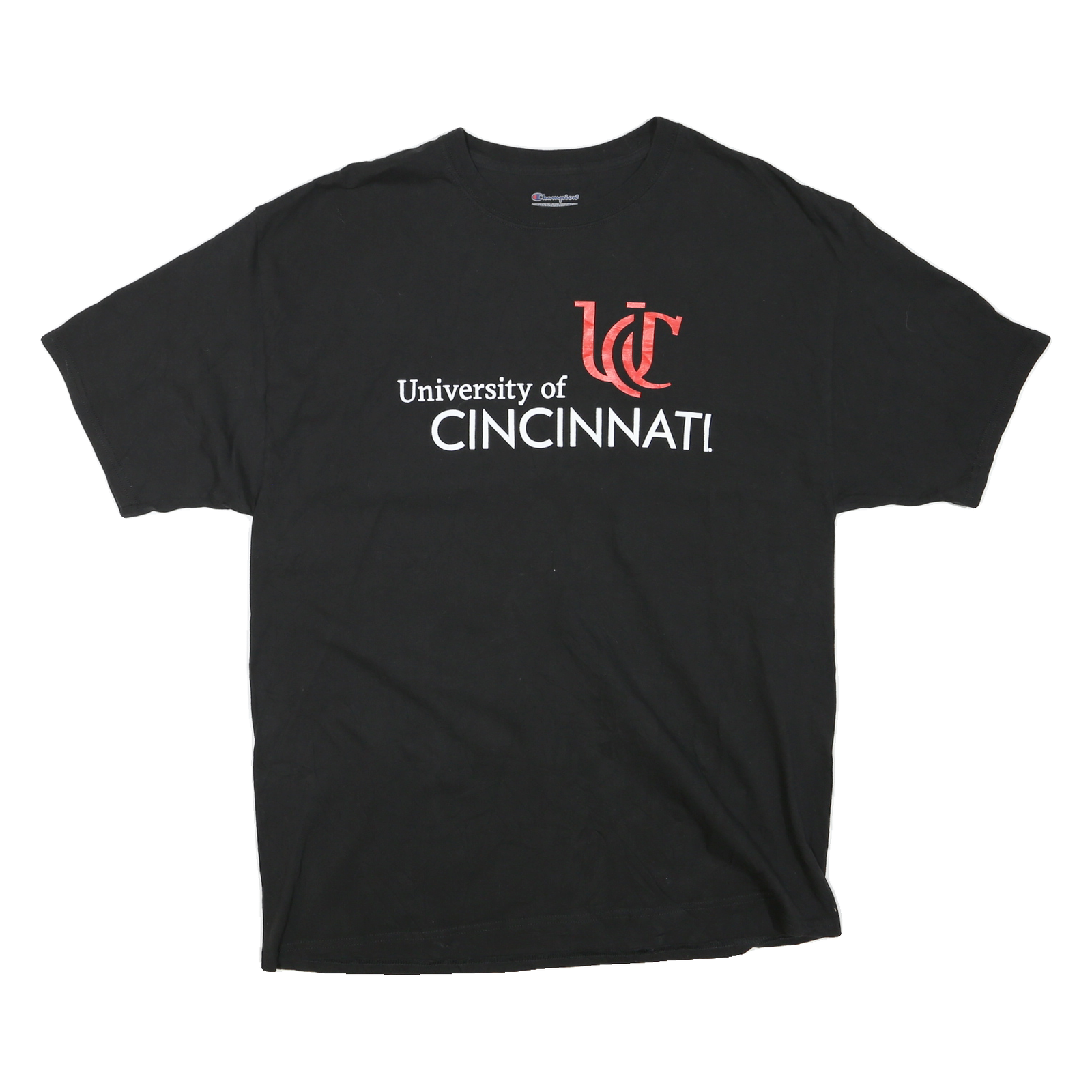 CHAMPION Mens Black University Of Cincinnati Graphic T-Shirt XL Short Sleeve