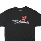 CHAMPION Mens Black University Of Cincinnati Graphic T-Shirt XL Short Sleeve