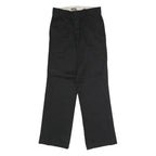 DICKIES Mens Polyester Blend Black Classic Straight Trousers W28 L30 Workwear