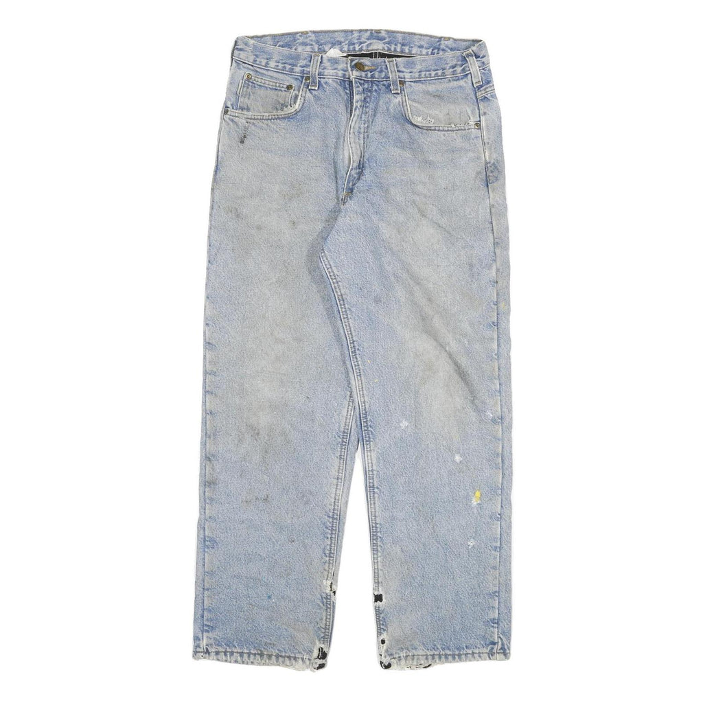 CARHARTT Mens Light Blue Regular Fit Straight Denim Jeans W32 L29 Workwear