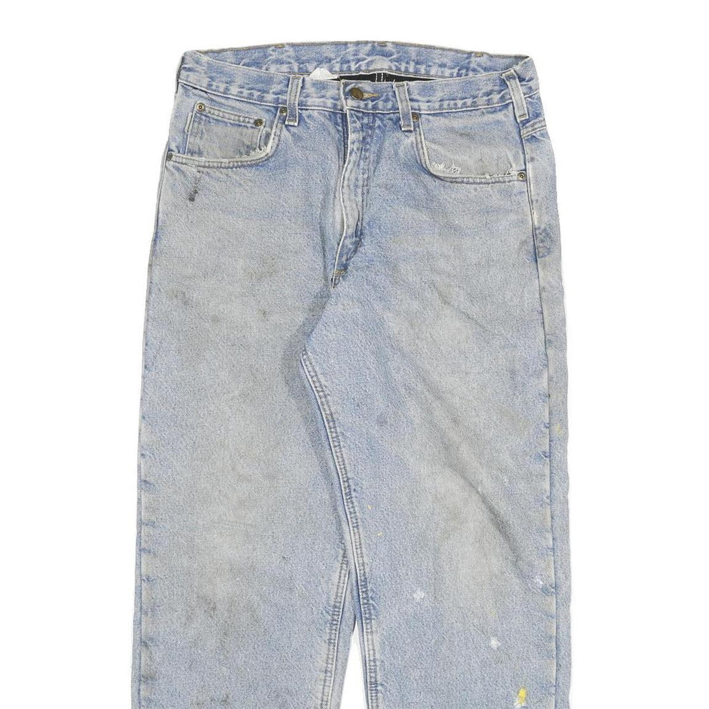 CARHARTT Mens Light Blue Regular Fit Straight Denim Jeans W32 L29 Workwear