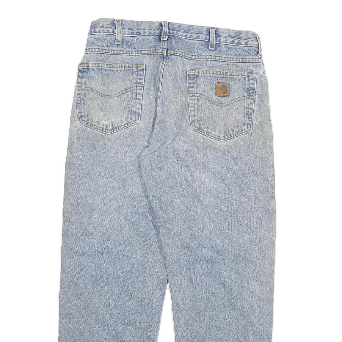 CARHARTT Mens Light Blue Regular Fit Straight Denim Jeans W32 L29 Workwear