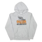 GILDAN Mens Grey Pacer Track And Field Pullover Hoodie S Athletic Print