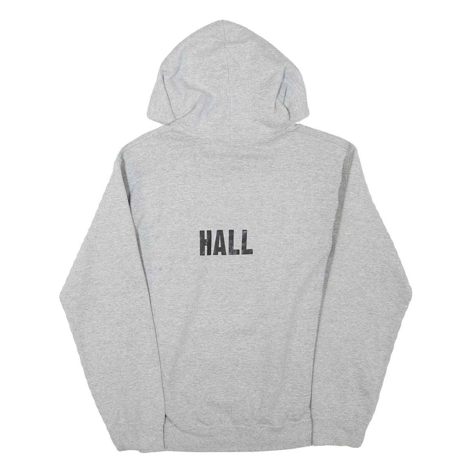 GILDAN Mens Grey Pacer Track And Field Pullover Hoodie S Athletic Print