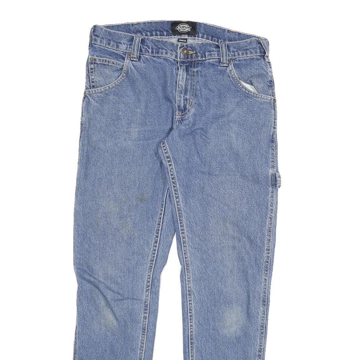 DICKIES Womens Jeans Blue Slim Straight Denim Medium W30 L29 Workwear Casual