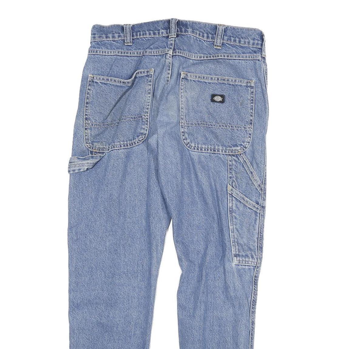 DICKIES Womens Jeans Blue Slim Straight Denim Medium W30 L29 Workwear Casual