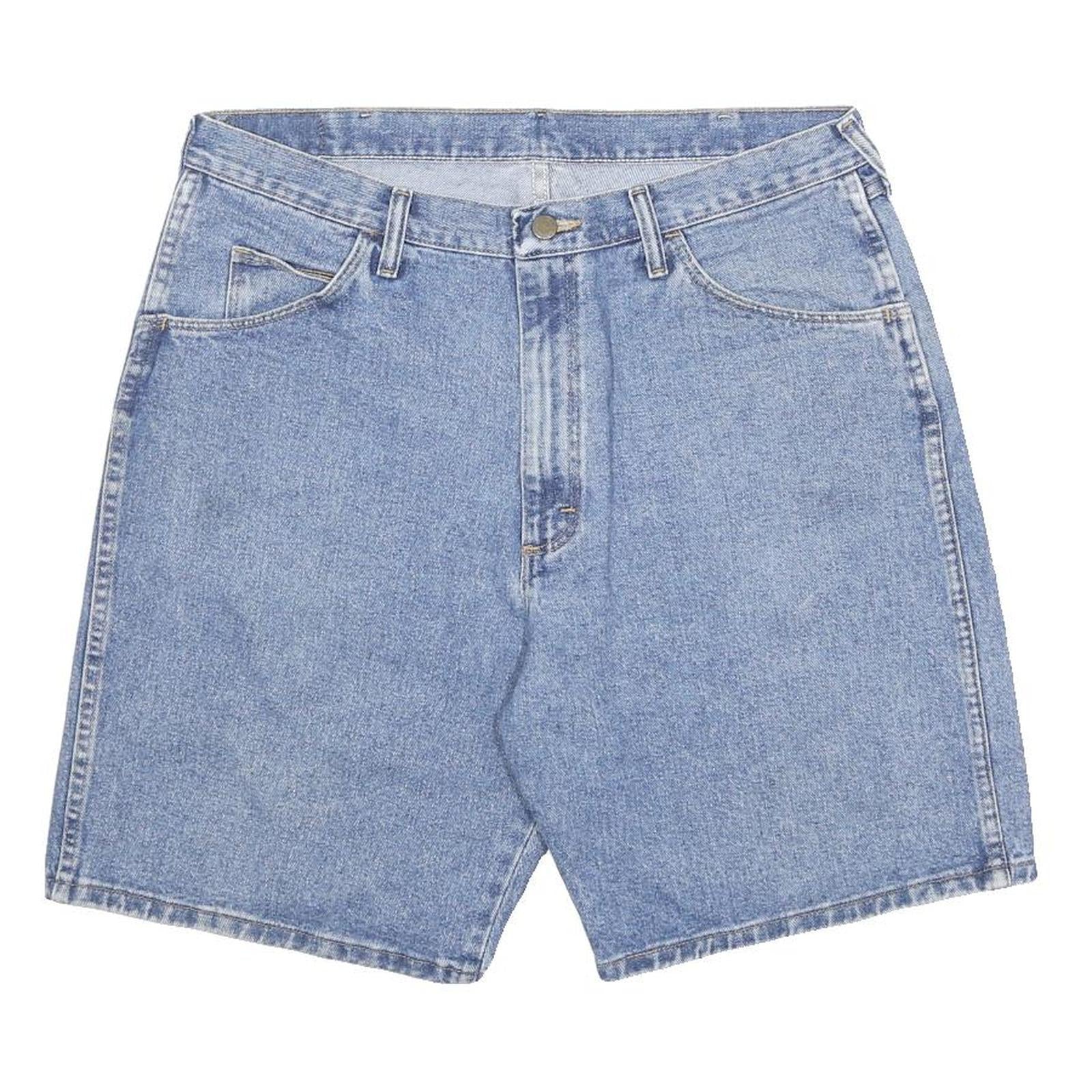 WRANGLER Mens Denim Blue Casual Shorts L W36 Cotton Comfortable Fit