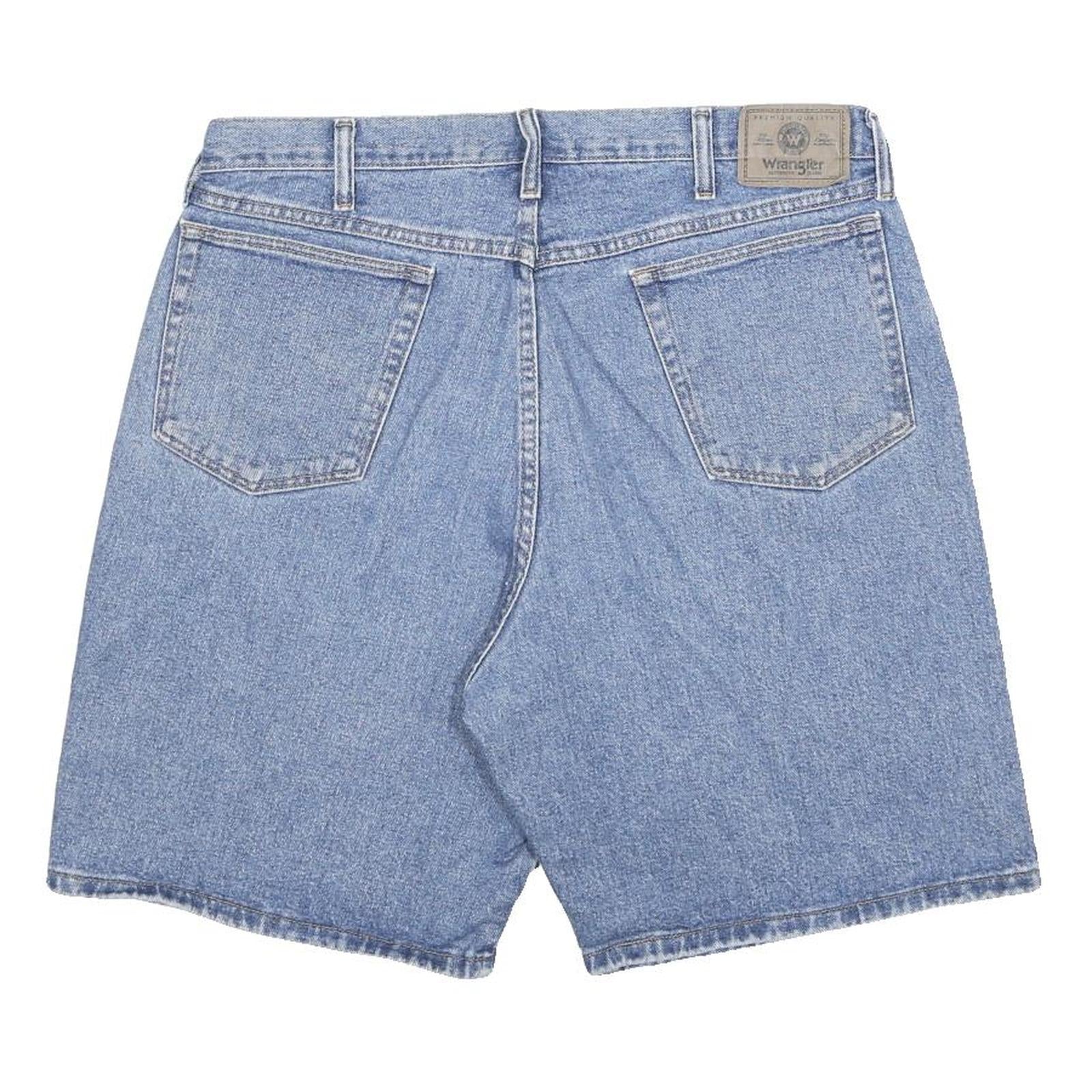 WRANGLER Mens Denim Blue Casual Shorts L W36 Cotton Comfortable Fit
