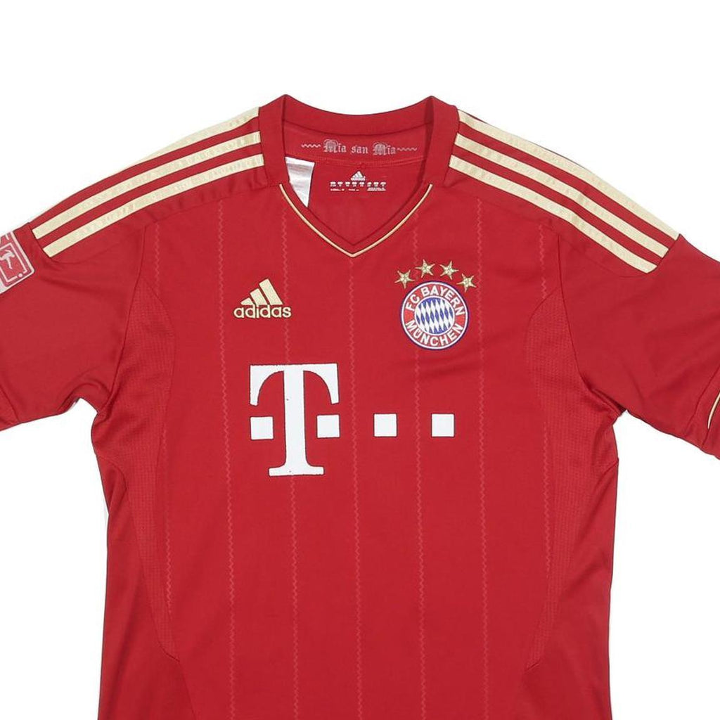 ADIDAS Boys Red Bayern Munchen Shaqiri Football Shirt XL Short Sleeve V-Neck