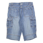 Mens Blue Cotton Blend Cargo Shorts M W33 Casual Pocketed Summerwear