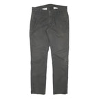 LEVI'S Mens Cotton Blend Grey Slim Straight Trousers W32 L30 Casual Comfort Zip