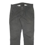 LEVI'S Mens Cotton Blend Grey Slim Straight Trousers W32 L30 Casual Comfort Zip