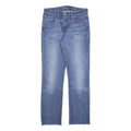 LEVI'S Womens Jeans Blue Slim Straight Denim Light W29 L28 Raw Hem Zip Closure