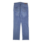 LEVI'S Womens Jeans Blue Slim Straight Denim Light W29 L28 Raw Hem Zip Closure